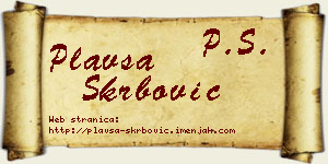 Plavša Škrbović vizit kartica